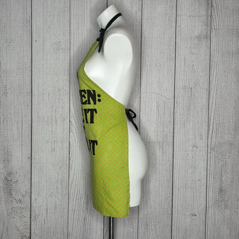 VTG My Kitchen Love It Or Leave It Apron Retro Pop Art Bold 70s Typography